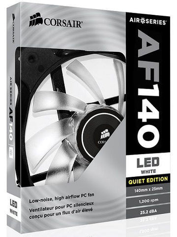 Corsair Air Series AF140 LED Quiet Edition High Airflow Fan - White