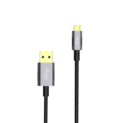 Flujo X-28 Micro USB to USB 2.0 Cable  Charging / Data Transfer Grey