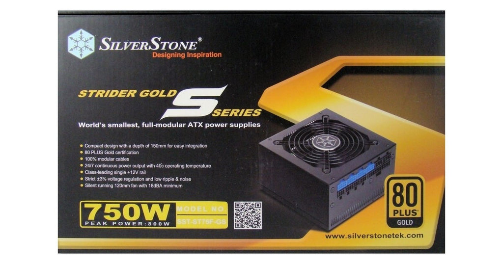 SilverStone SST-ST75F-GS Strider Gold 750W 80 Plus Gold, Full Modular