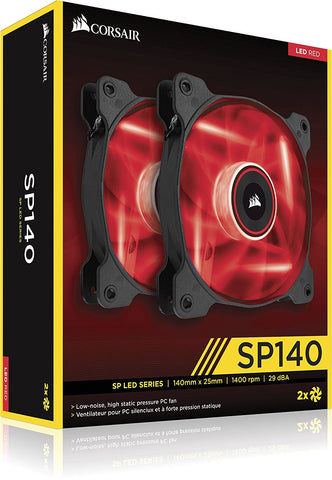 Corsair Air Series SP140 LED Red High Static Pressure 140mm Fan (0.72 KG)