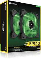 Corsair Air Series SP140 LED Green High Static Pressure 140mm Fan (0.72 KG)
