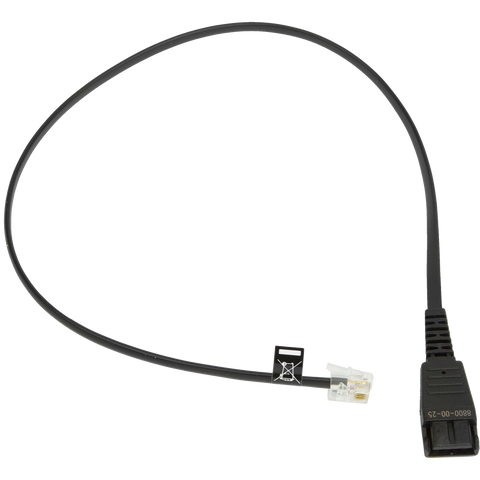 Jabra QD Cord, Straight, Mod Plug 0.5m - 4P plug: m+,r,r,m-