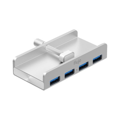 Flujo AH-5 4Port USB3.0 Clamp Hub for iMac Type A Silver