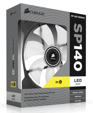 Corsair Air Series SP140 LED White High Static Pressure 140mm Fan (0.72 KG)