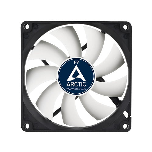 F9 3-Pin 9cm Casing Fan - White w/Black Frame