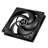 P12 4-Pin 12cm PWM High Static Pressure Casing Fan - Black w/Black Frame