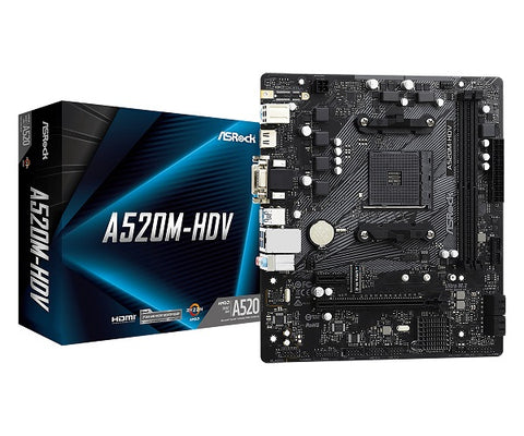 A520M-HDV AMD Socket AM4 M-ATX Motherboard