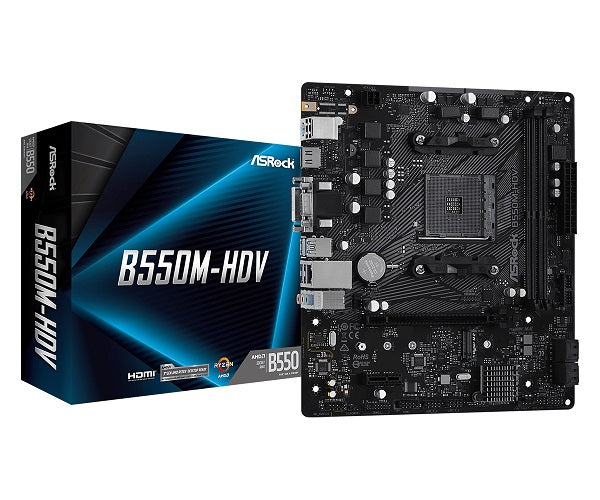 ASRock B550M-HDV AMD AM4 Socket mATX Motherboard for Ryzen