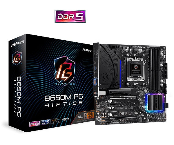ASRock B650M PG RIPTIDE DDR5 AMD Socket AM5 mATX Motherboard