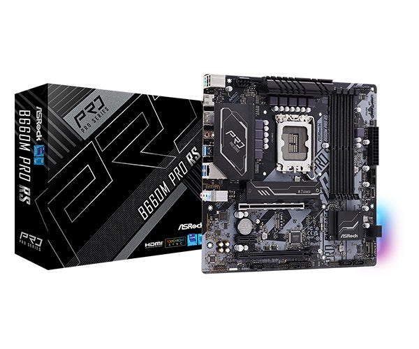 ASRock B660M PRO RS DDR4 mATX Motherboard for LGA 1700 12th Gen Intel Processors