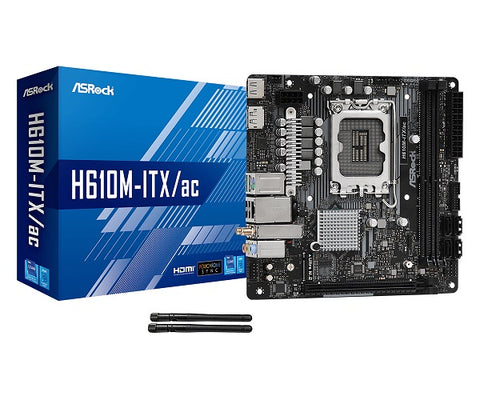 ASRock H610M-ITX/ac mITX DDR4 Motherboard for 12th Gen Intel LGA1700 CPU