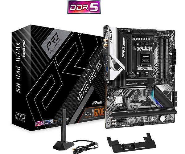 ASRock X670E PRO RS (AX WIFI) AMD Socket AM5 ATX Motherboard for AMD Ryzen 7000 Series Processors