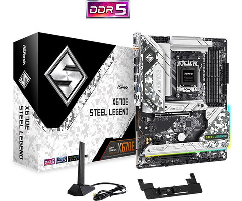 ASRock X670E Steel Legend AX AMD Socket AM5 ATX Motherboard for AMD Ryzen 7000 Series Processors