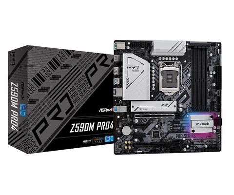 Z590M Pro4 M-ATX Motherboard for Intel Socket 1200 11th and 10th Gen