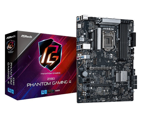 Z590 Phantom Gaming 4 ATX Motherboard for Intel Socket 1200 11th and 10th Gen