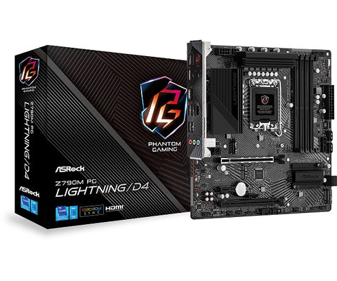 ASRock Z790M PG Lightning D4 Intel Socket LGA1700 mATX Motherboard