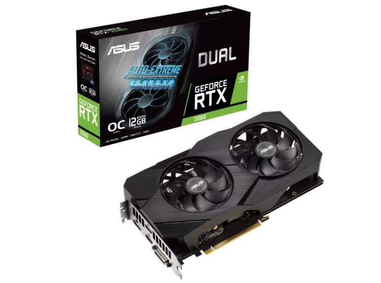 ASUS Dual GeForce RTX 2060 EVO OC Edition 12GB GDDR6 Graphics Card