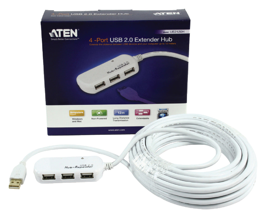 Aten UE2120H 4-Port USB2.0 Extender Hub (12M)