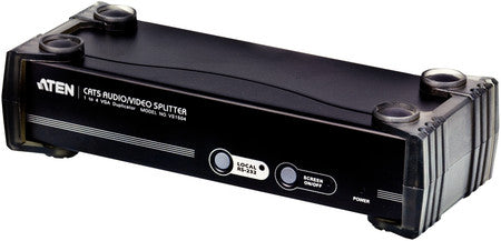 Aten VS1504T 4-port Cat 5 VGA Splitter. Stero Audio / RS232 enabled. 150m. 1600x1200@60Hz. Cascade 3 Levels