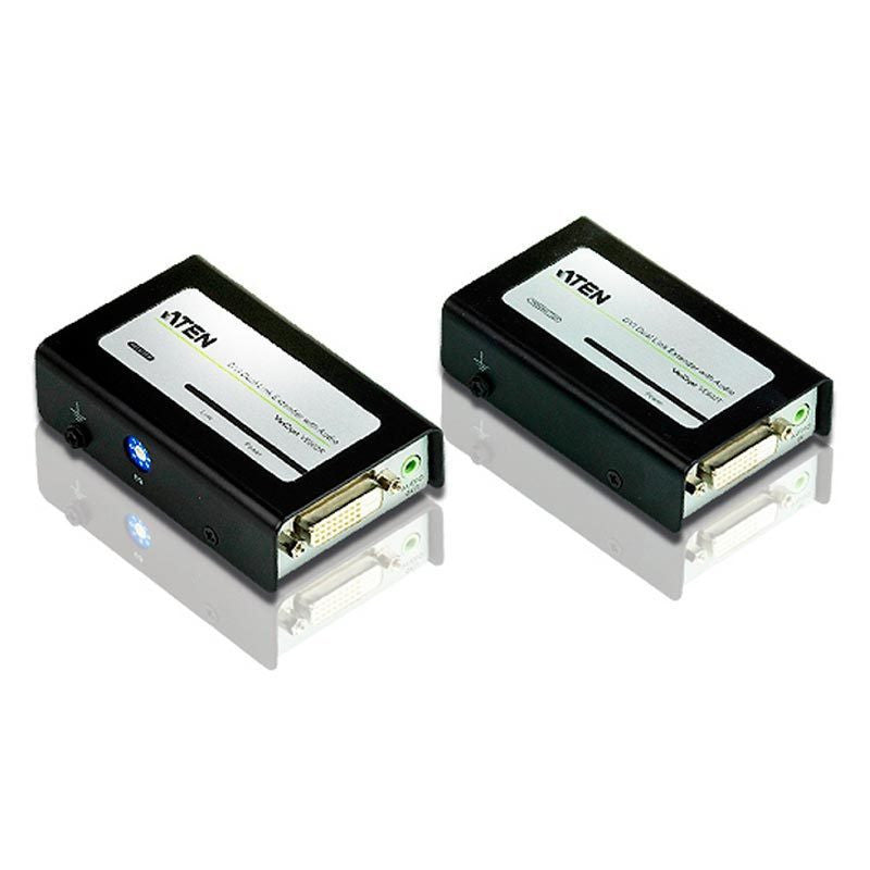 Aten VE602 DVI Dual Link Extender with Audio, 2560x1600@60Hz(40m); DVI Single Link up to 1920x1200@60Hz(40m),1024x768@60Hz(60M)