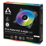 Arctic P14 PWM PST A-RGB 140 mm Case Fan - Black / White