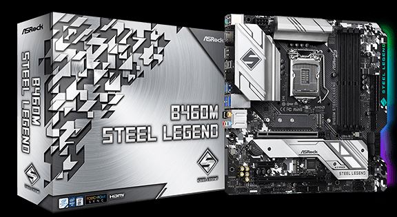 B460M Steel Legend Intel 10th Gen Socket 1200 mATX Motherboard