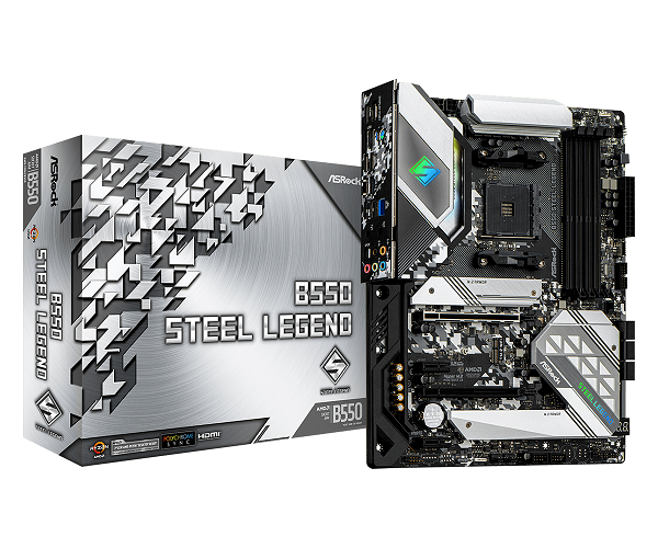 B550 Steel Legend AMD Socket AM4 ATX Motherboard