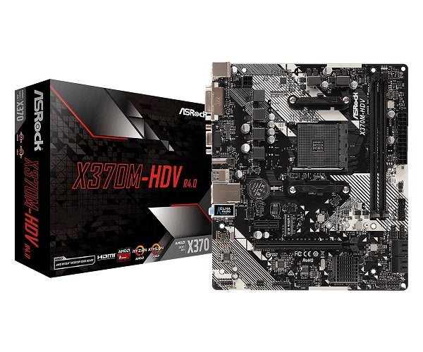 Asrock X370M-HDV R4.0 AMD AM4 Socket mATX Motherboard