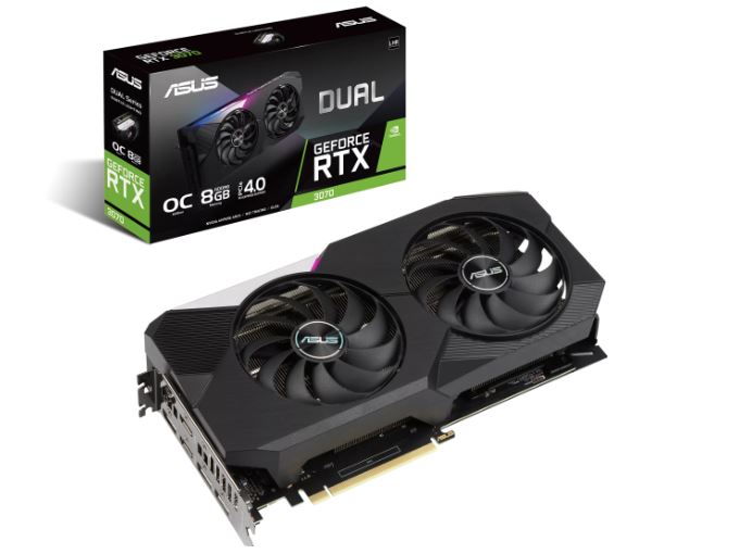 Asus Dual GeForce RTX 3070 V2 OC Edition 8GB GDDR6 LHR Graphics Card