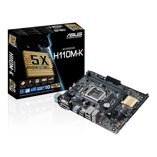 Asus H110M-K LGA1151 mATX MotherBoard for Intel 7th/6th Gen Processors