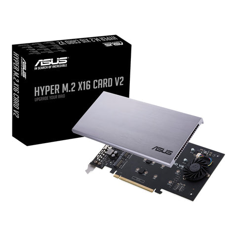 Asus Hyper M.2 x16 Card V2 Quad M.2 NVMe PCIe 3.0 Card