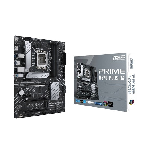 Asus PRIME H670-PLUS D4 ATX Motherboard for LGA 1700 12th Gen Intel Processors