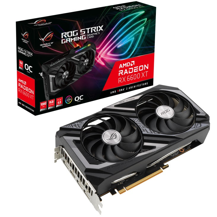 Asus ROG Strix Radeon RX 6600 XT OC Edition 8GB GDDR6 Graphics Card