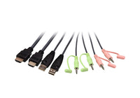 Aten CS22H 2-Port USB 4K HDMI Cable KVM Switch w/Remote Port Selector