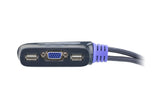 Aten CS62U 2-Port USB VGA/Audio Cable KVM Switch 1.8 metre