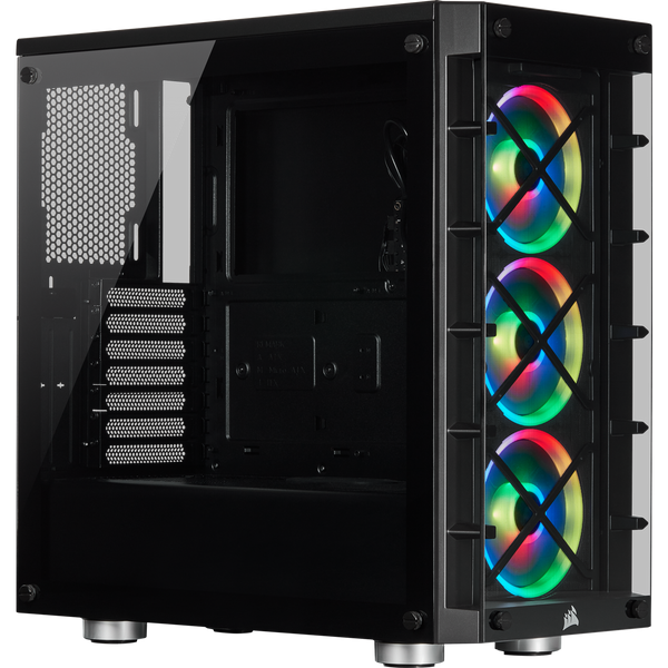 iCUE 465X RGB Tempered Glass Mid-Tower ATX Smart Case - Black / White