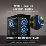 iCUE 465X RGB Tempered Glass Mid-Tower ATX Smart Case - Black / White