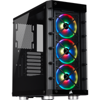 iCUE 465X RGB Tempered Glass Mid-Tower ATX Smart Case - Black / White