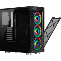 iCUE 465X RGB Tempered Glass Mid-Tower ATX Smart Case - Black / White