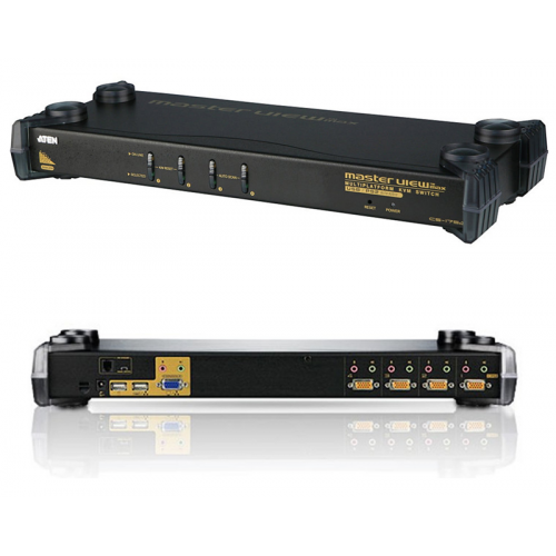 Aten CS1754 4-port Multi-Platform KVM with OSD, 19" RMK, Power adatpor. Audio enabled