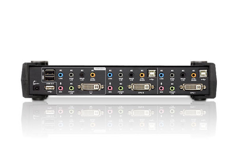 Aten CS1782A 2-port USB 2.0 DVI(dual link) Res 2560x1600 KVMP. USB2.0 hub, 2x1.2m USB KVM cable. Audio enabled(7.1 channel).