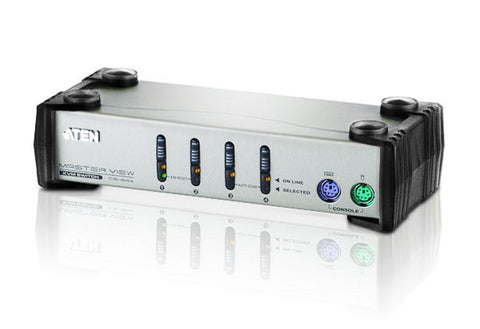 Aten CS84A 4-port PS/2 KVM with 2x1.2m and 2x1.8m PS2 KVM cable (Metal type and sturdy)