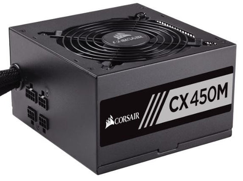 Corsair CX Series™ Semi-Modular CX450M ATX Power Supply — 450 Watt 80 PLUS® Bronze PSU