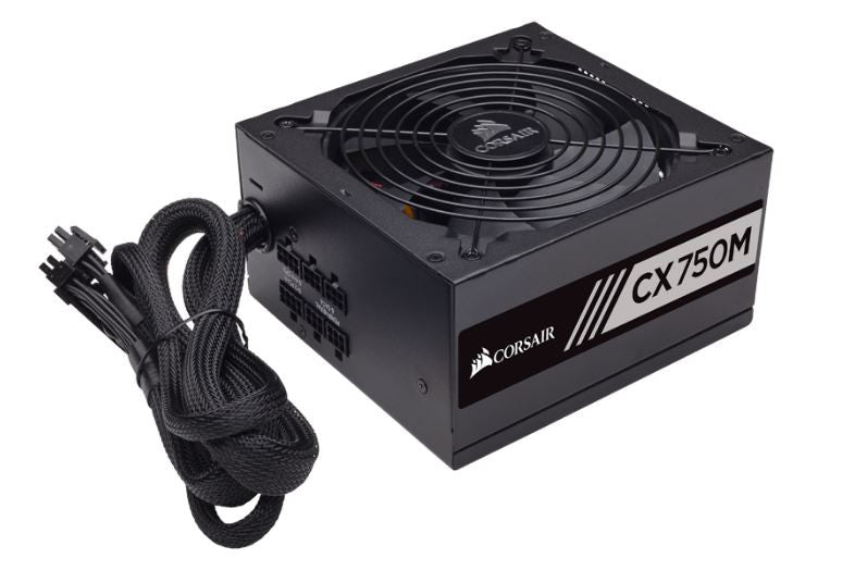 Corsair CX Series™ Semi-Modular CX750M ATX Power Supply — 750 Watt 80 PLUS® Bronze Certified PSU