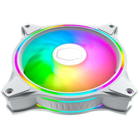 Masterfan MF120 HALO Dual Loop ARGB 120mm PWM Fan 3-Pack - White Edition