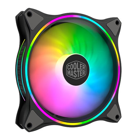 Masterfan MF140 HALO Dual Loop ARGB 140mm PWM Fan - Black Frame