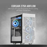 Carbide Series 275R Airflow Mid-Tower Gaming Case, White  ( Tempered Glass )