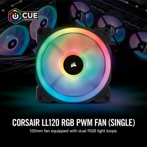 Corsair LL120 RGB 120mm Dual Light Loop RGB LED PWM Fan — Single Pack