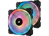 LL140 RGB 140mm Dual Light Loop RGB LED PWM Fan — 2 Fan Pack with Lighting Node PRO