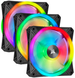 QL Series, QL120 RGB, 120mm RGB LED Fan, Triple Pack with Lighting Node CORE